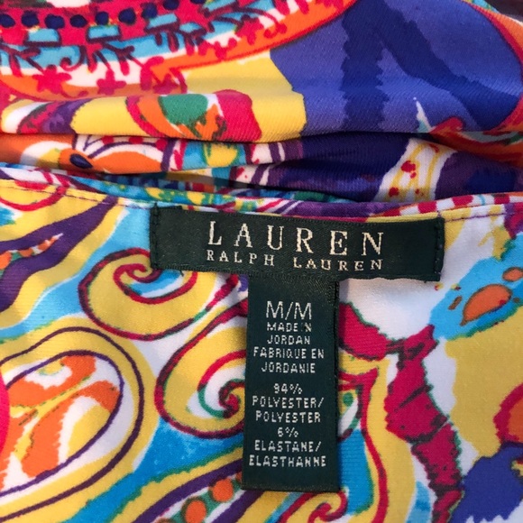 Ralph Lauren paisley faux wrap dress M - Picture 3 of 6